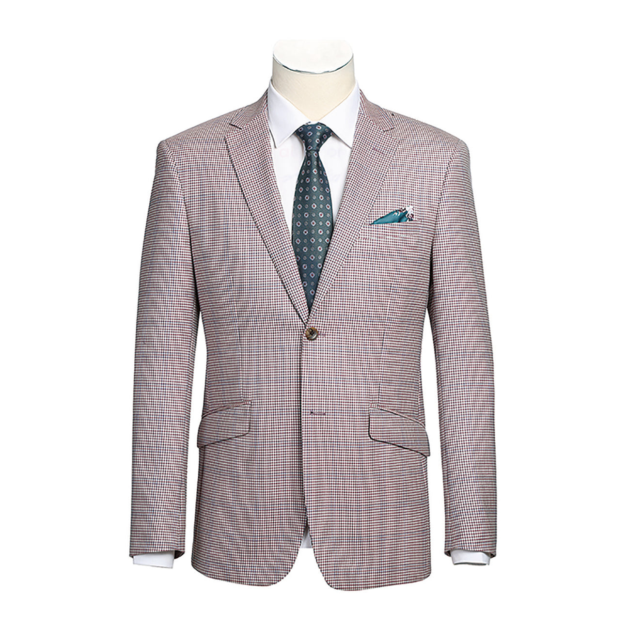Alessandro Vitello by Renoir Slim Fit Wool Blazer in Pink 565 2 - Premium Men's Formal Wear for Business Meetings & Special Occasions