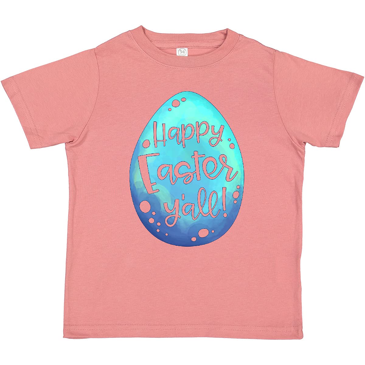 Inktastic Happy Easter Y'all Blue Easter Egg Toddler T-Shirt - Cute Easter Outfit for Boys & Girls