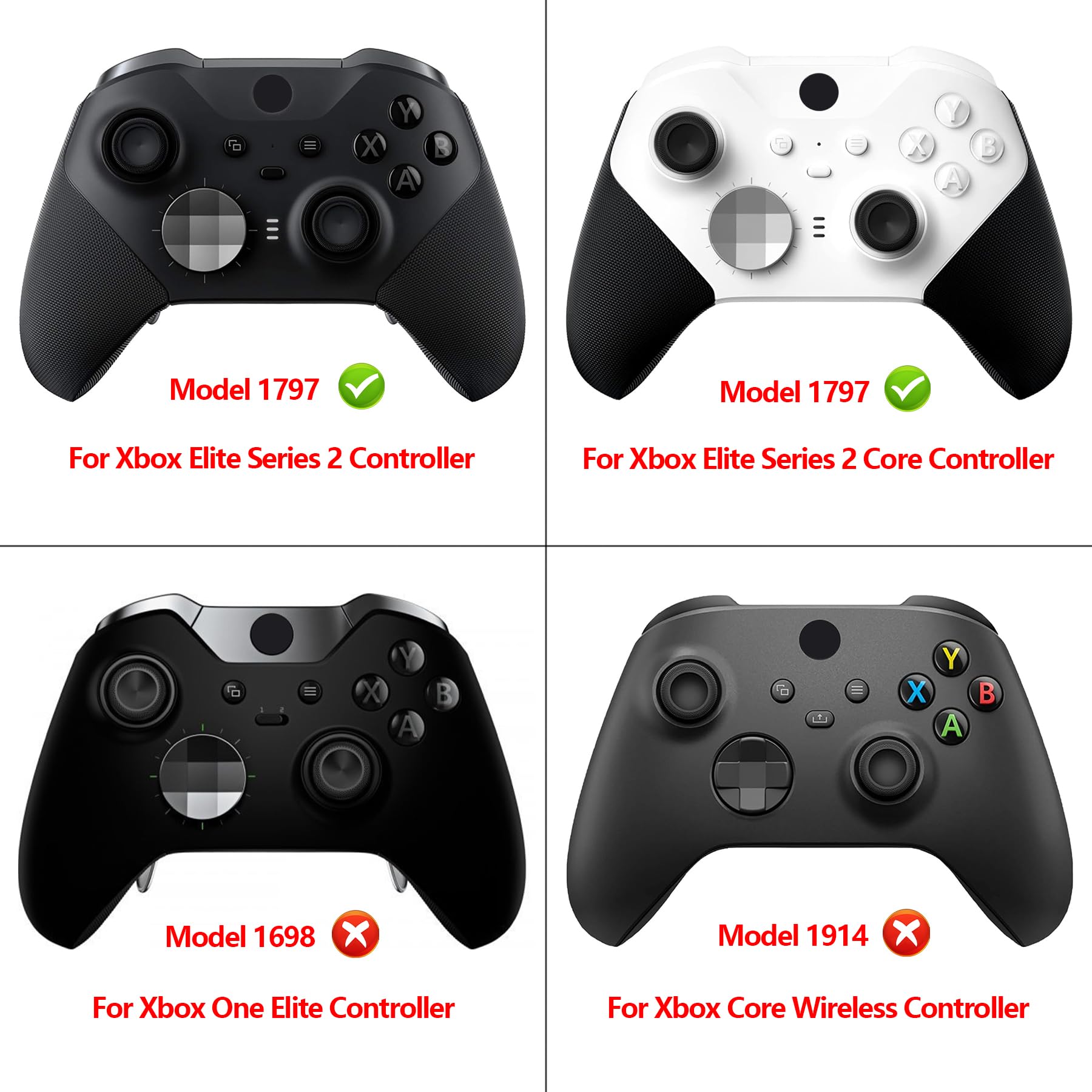 eXtremeRate Replacement Faceplate & Bottom Shell for Xbox Elite Series 2 & Elite Series 2 Core Controller - Scarlet Red | Custom Gaming Accessories for Enhanced Controller Protection & Style | Perfect for Competitive Gaming & Console Enthusiasts