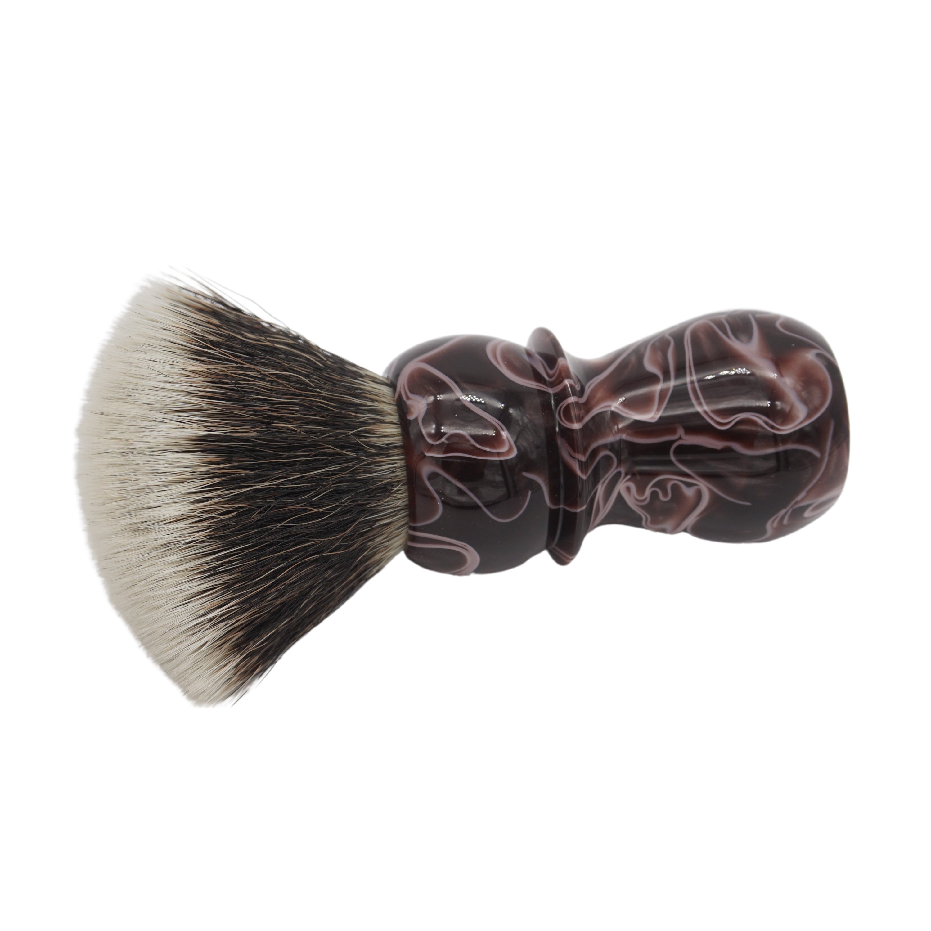 AP Shave Co. 24mm G5C Synthetic Shaving Brush - Premium Soft Bristles for Men, Brown Handle - Perfect for Wet Shaving & Beard Care Routine at Home or Travel