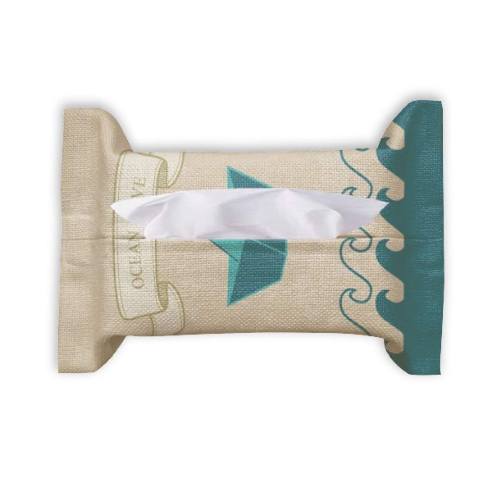 Origami Ocean Love Sailboat Paper Towel Holder - Decorative Tissue Napkin Dispenser for Bathroom, Kitchen, or Party Decor