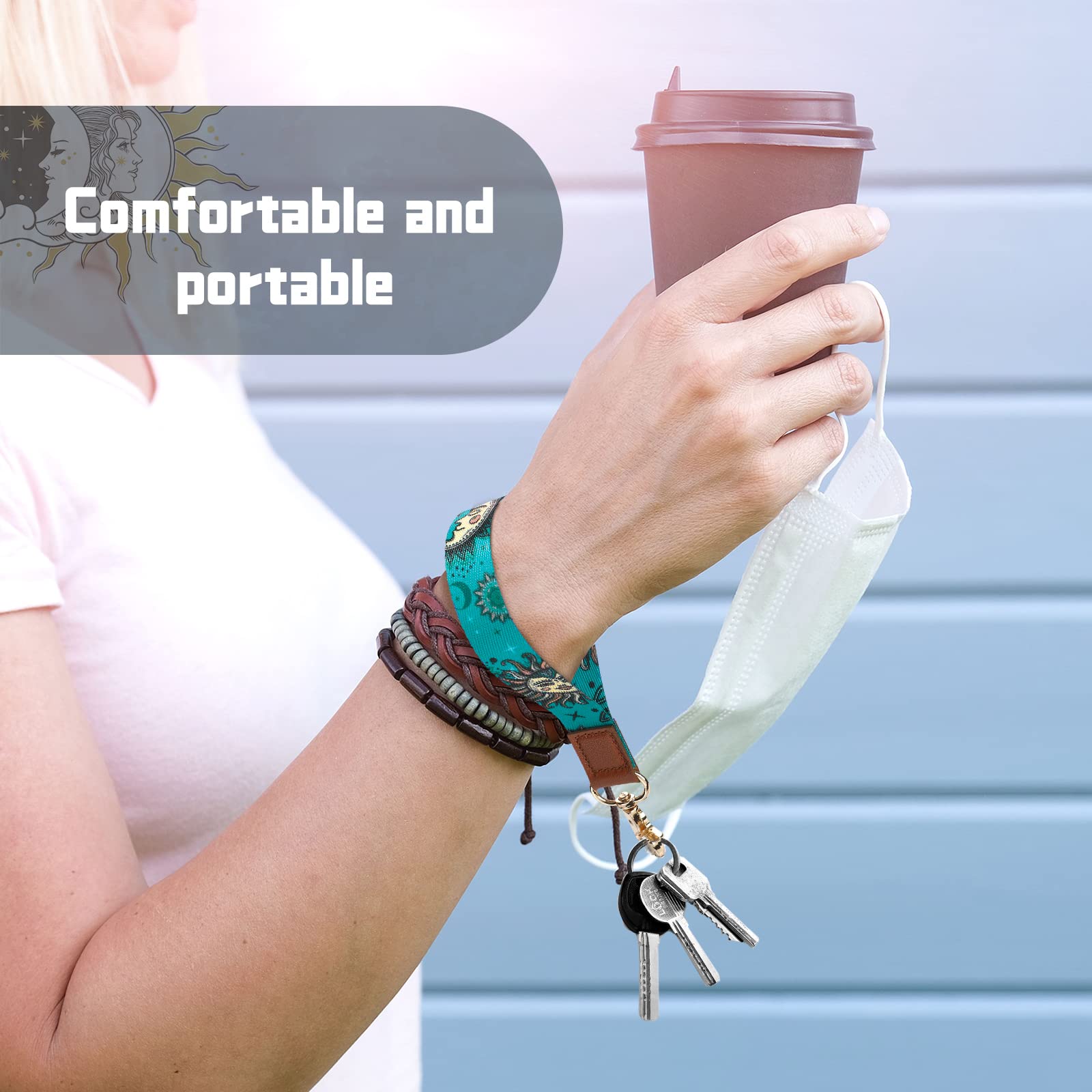 MTLEE 8 Pcs Detachable Lanyard Keychain for Keys - Neck/Wrist Strap for Men & Women - Office, Gym, Travel Use