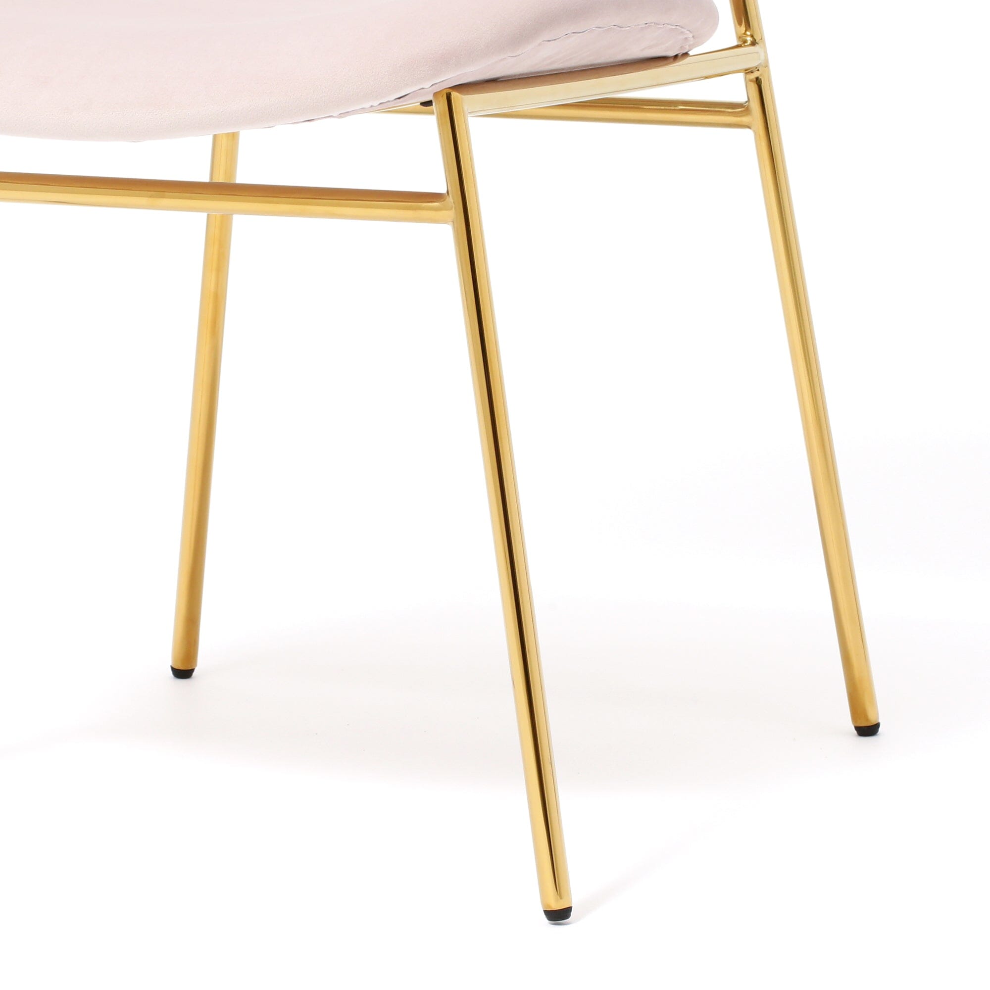 Belle Pink and Gold Accent Chair - Modern Velvet Upholstered Dining Chair (W500×D560×H810) - Perfect for Living Room, Bedroom, or Office Decor