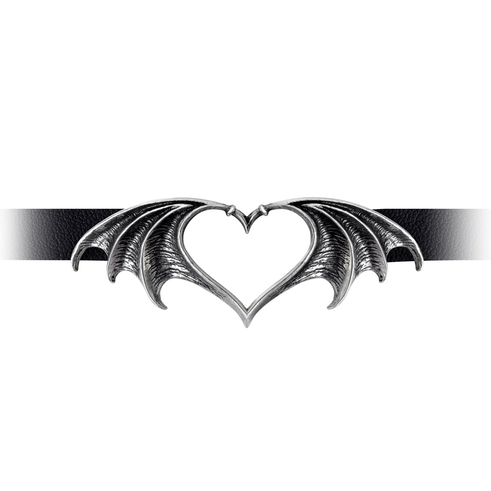 Heart Wings Choker Necklace - Gothic Punk Jewelry for Women, Gothic Choker Collar for Halloween, Cosplay, Rave & Party Accessories