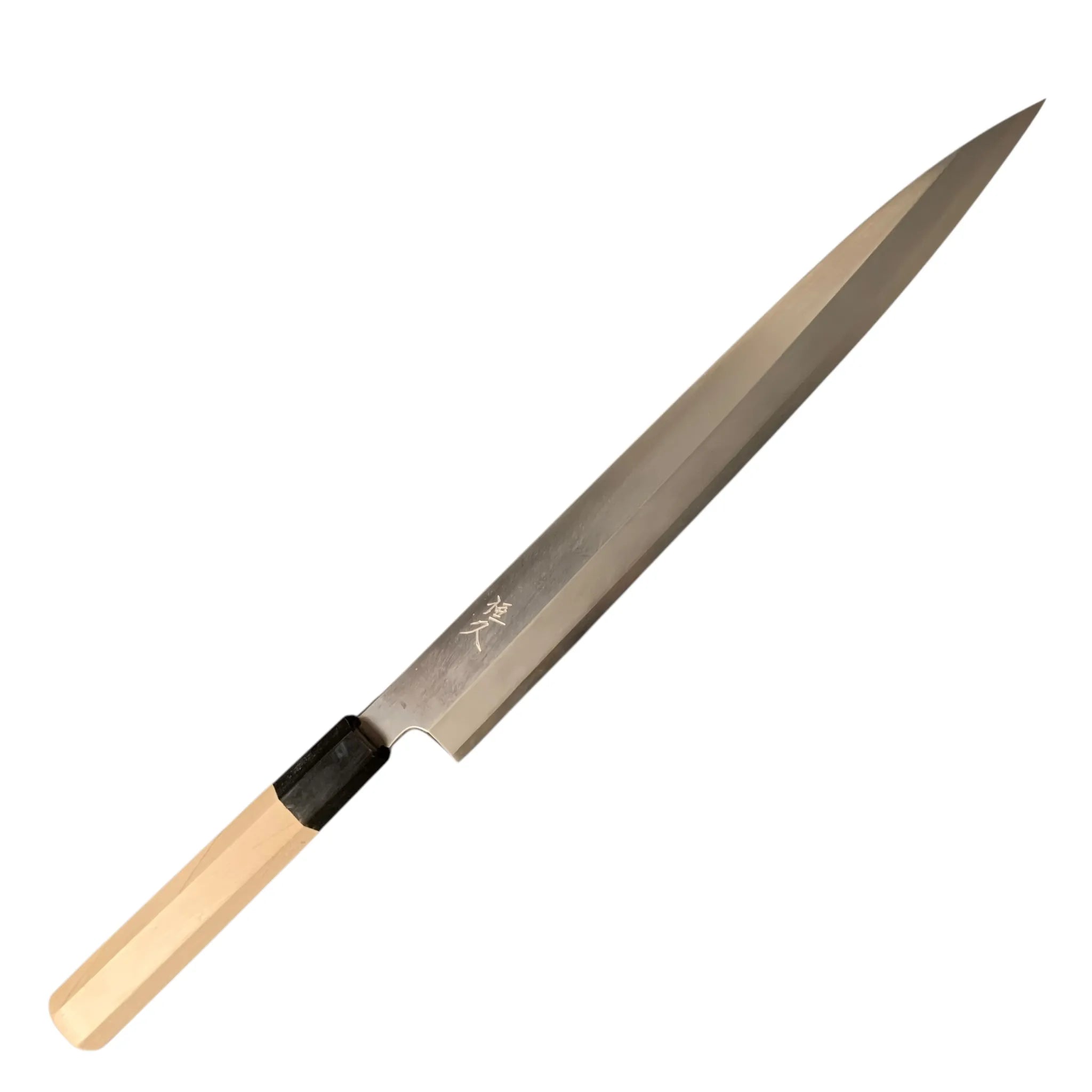 Premium Tsuenhisa Ginsan #3 Polished Yanagiba 300mm Japanese Sushi Knife - Professional Chef's Yanagiba Sashimi Knife for Slicing Raw Fish, Perfect for Sushi Restaurants & Home Cooking
