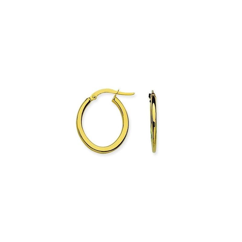 14K Solid Yellow Gold Euro Hoop Earrings - 2mm & 5mm Thickness, 20mm & 40mm Diameter - Classic Timeless Fine Jewelry Set for Women - Perfect for Everyday Wear, Date Nights & Special Occasions