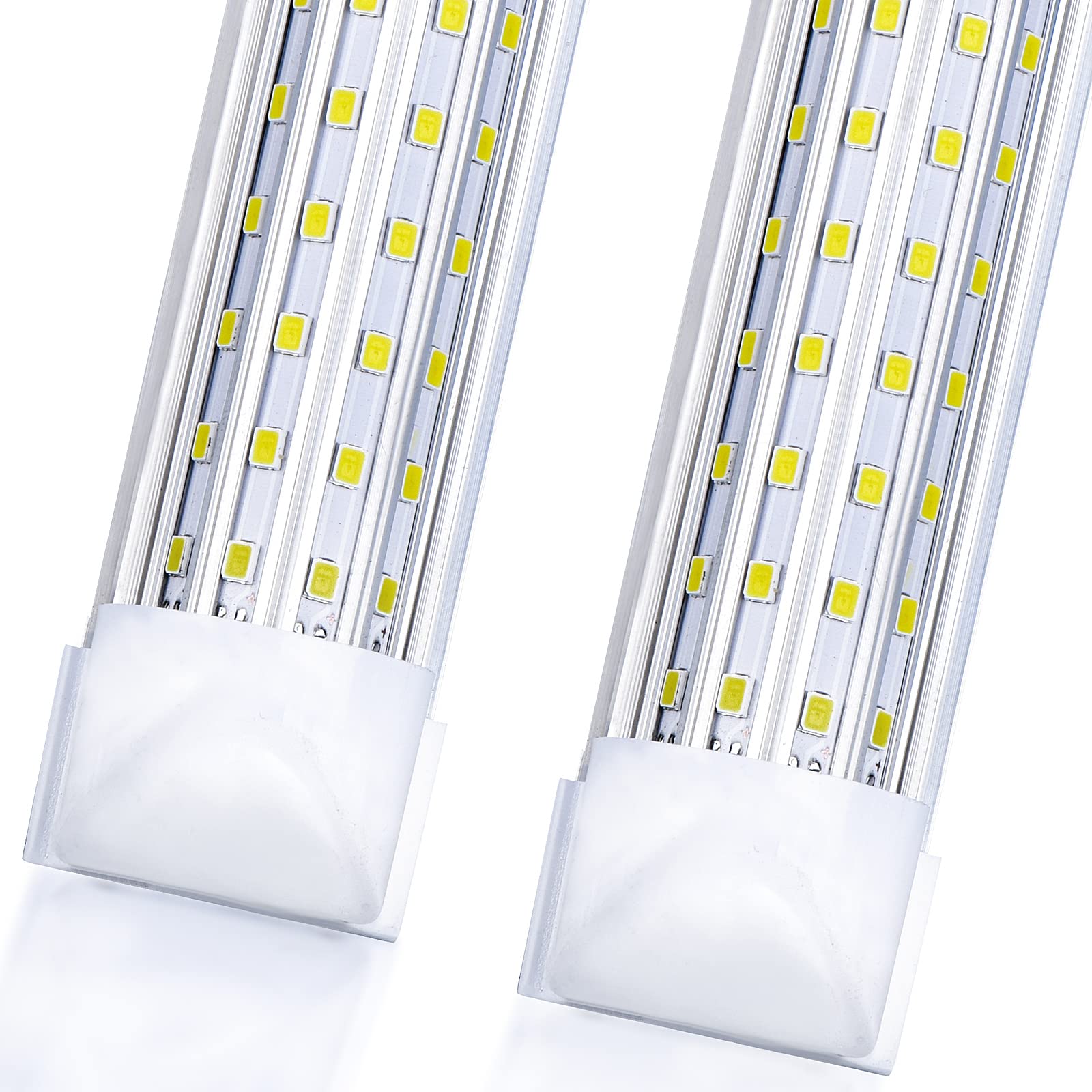 6-Pack 8FT LED Shop Lights, 18800LM 144W U-Shape T8 LED Tube Lights, 6000K Daylight White, Linkable with Built-in ON/Off Switch - Perfect for Warehouse, Workshop, Garage, and Industrial Lighting