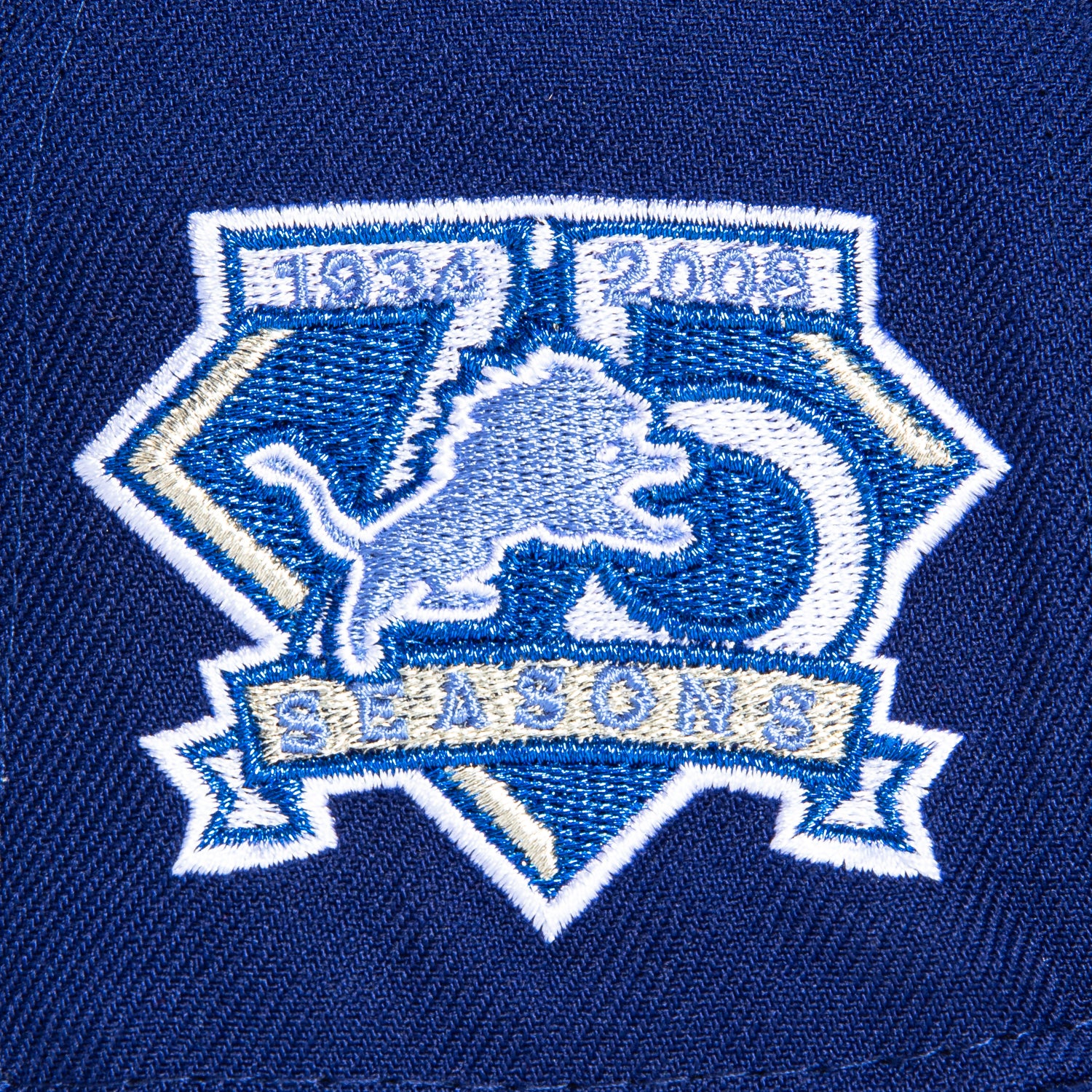 New Era 59Fifty Detroit Lions 75th Anniversary Patch Snapback Hat - Royal Blue - Official NFL Licensed Cap for Men & Women - Perfect for Game Day, Tailgating & Fan Collections
