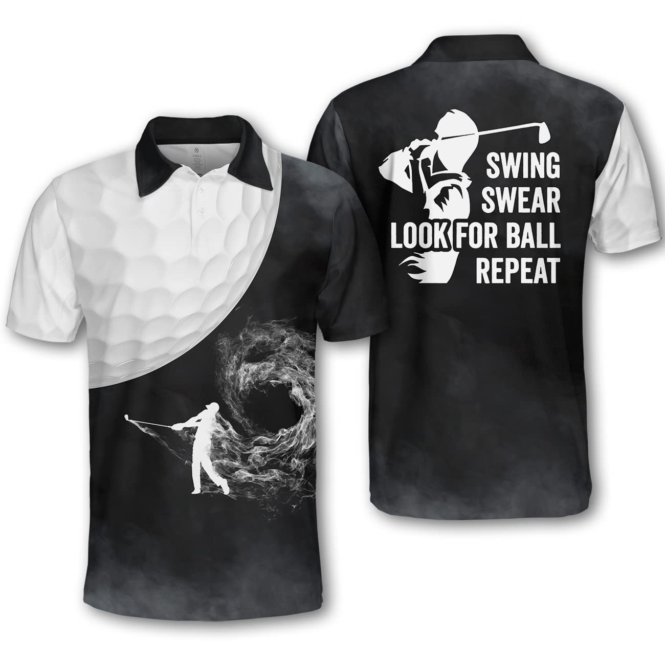 Pologen Funny Golf Shirts for Men - Crazy Dry Fit Golf Polo Shirt with Humorous Designs | Perfect Golf Tournament Gift & Casual Wear