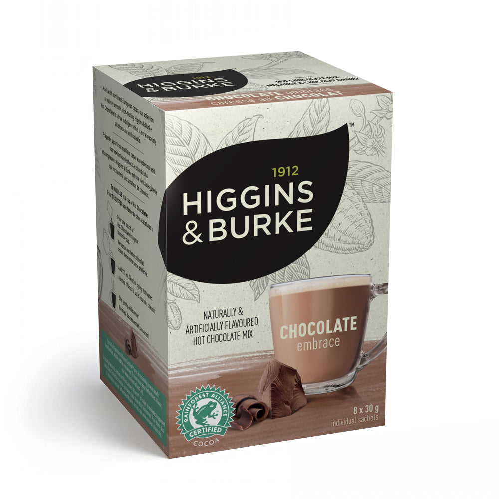 Premium Higgins & Burke Chocolate Embrace Hot Cocoa Mix - Rich & Creamy Gourmet Hot Chocolate for Cozy Nights, Winter Warmth & Holiday Gifts