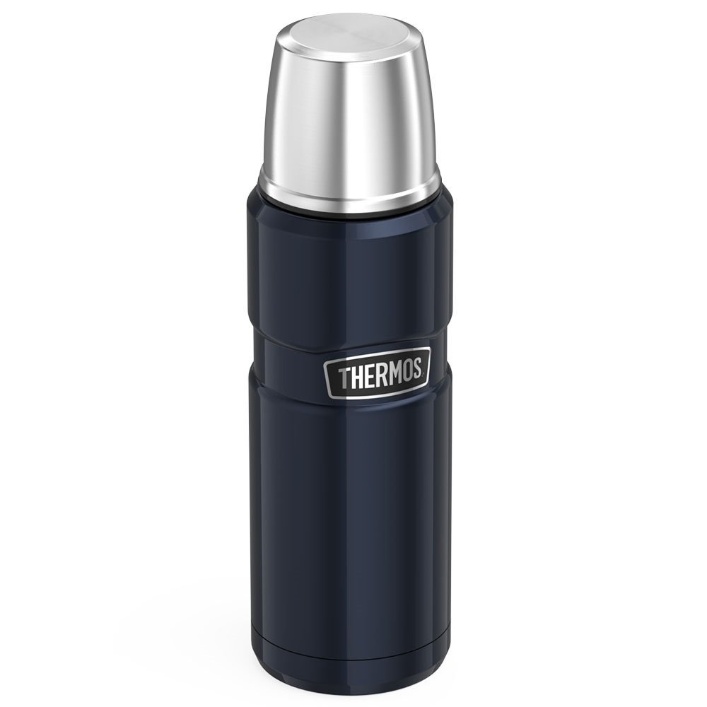 THERMOS Stainless Steel Vacuum Insulated Water Bottle - 16oz, Midnight Blue - Keeps Drinks Hot/Cold for Hours - Perfect for Hiking, Gym & Office Use