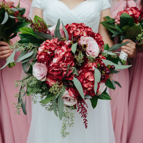 Elegant Cranberry & Blush Wedding Decorations - Perfect for Bridal Showers, Ceremonies & Reception Centerpieces