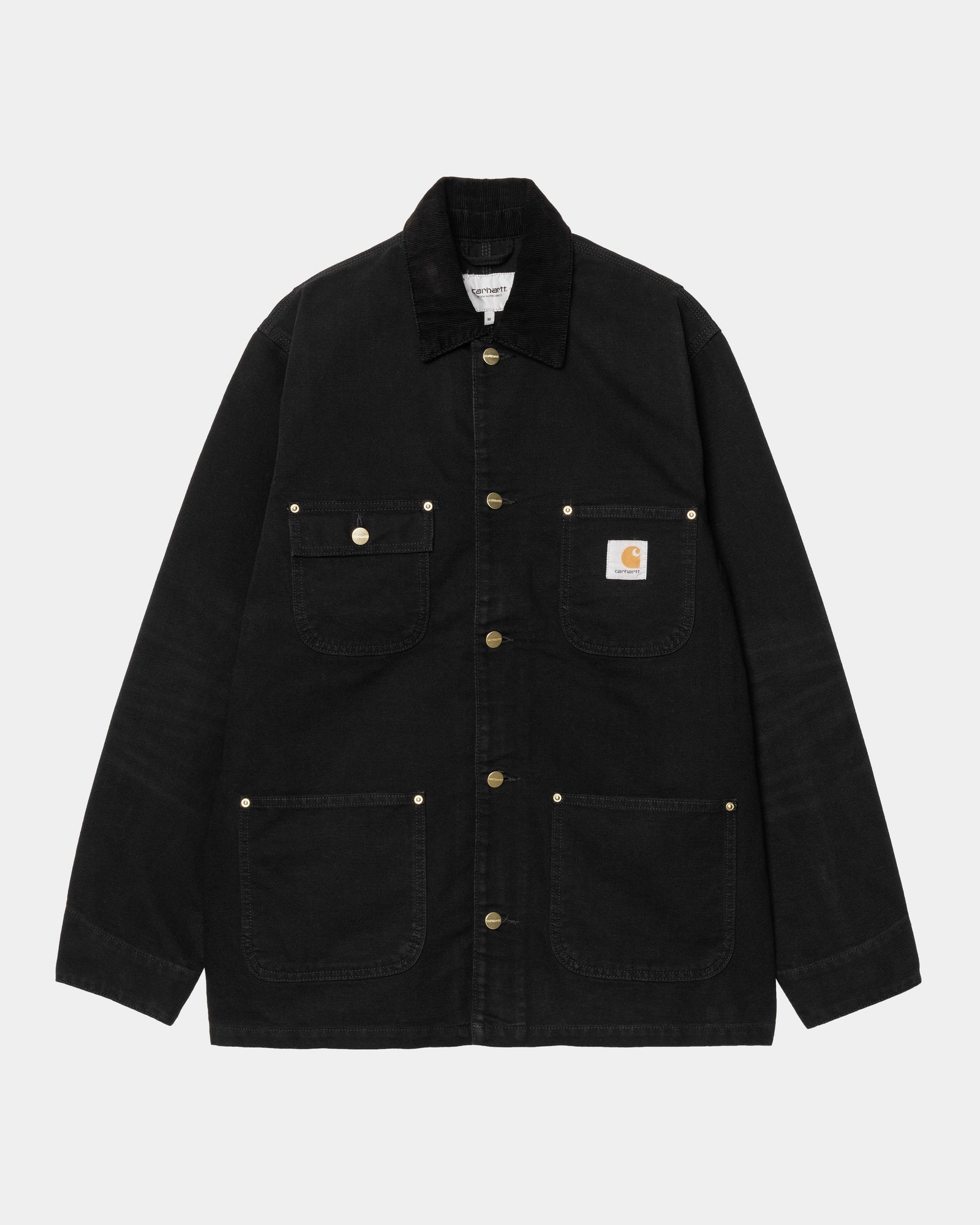 OG Chore Coat for Men - Spring Work Jacket in Black Aged Canvas | Durable Outdoor Workwear for Gardening, Hiking & Casual Wear