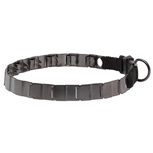 Herm Sprenger Black Stainless Steel Matt Neck Tech Sport Dog Collar - 23 3/5 inches for Giant Schnauzer | Durable Training Collar for Large Dogs | Perfect for Outdoor Activities, Obedience Training & Daily Walks