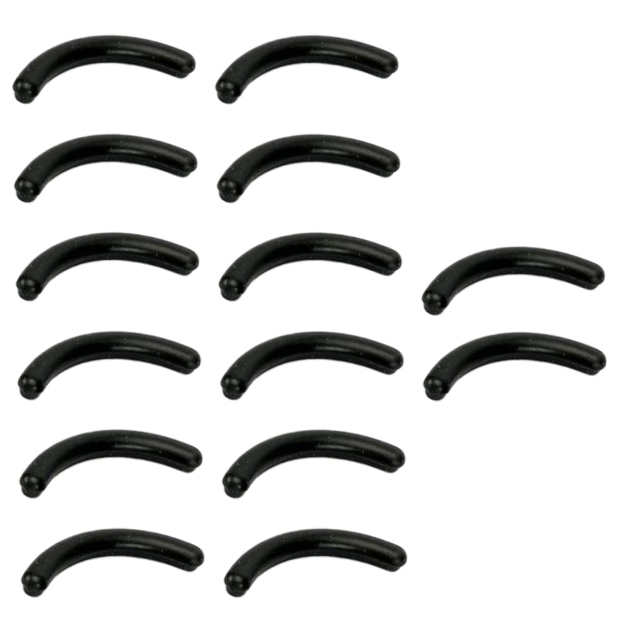 16 Pack Black Silicone Eyelash Curler Refill Pads - Safe & Professional Replacement Pads for Mascara & Eyeliner - Perfect for Salon, Home & Travel Use