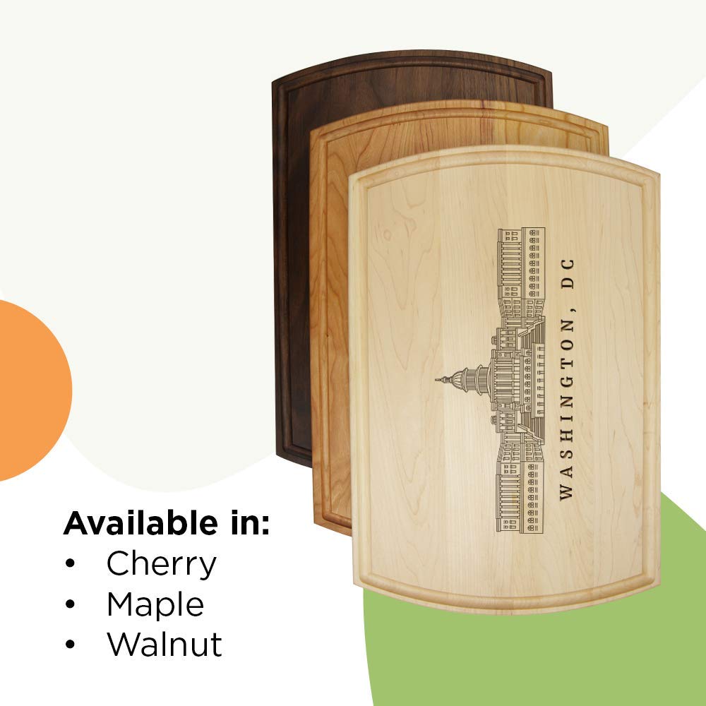 Premium Maple Wood Cutting Board with Juice Groove - 10.5x16 Inch Natural Wood Kitchen Chopping Board, Custom Engraved in USA - Perfect for Anniversary, Birthday, Wedding & Housewarming Gifts - Ideal for Food Prep, Serving Charcuterie & Home Decor