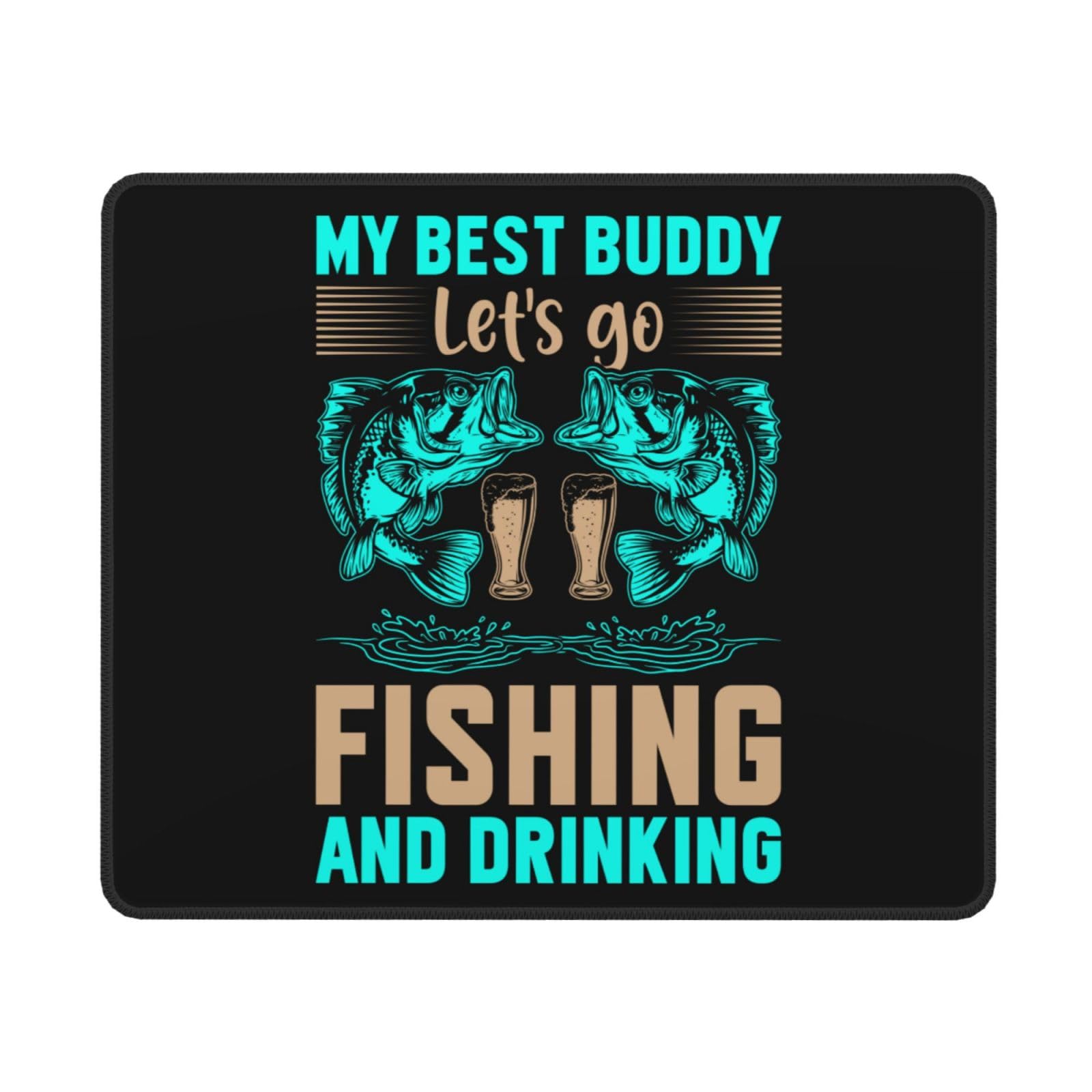 Waterproof Non-Slip Rubber Base Mouse Pad - 10x12 Inch Gaming & Office Mousepad for PC/Laptop - Perfect for Fishing Enthusiasts, Gamers & Office Work