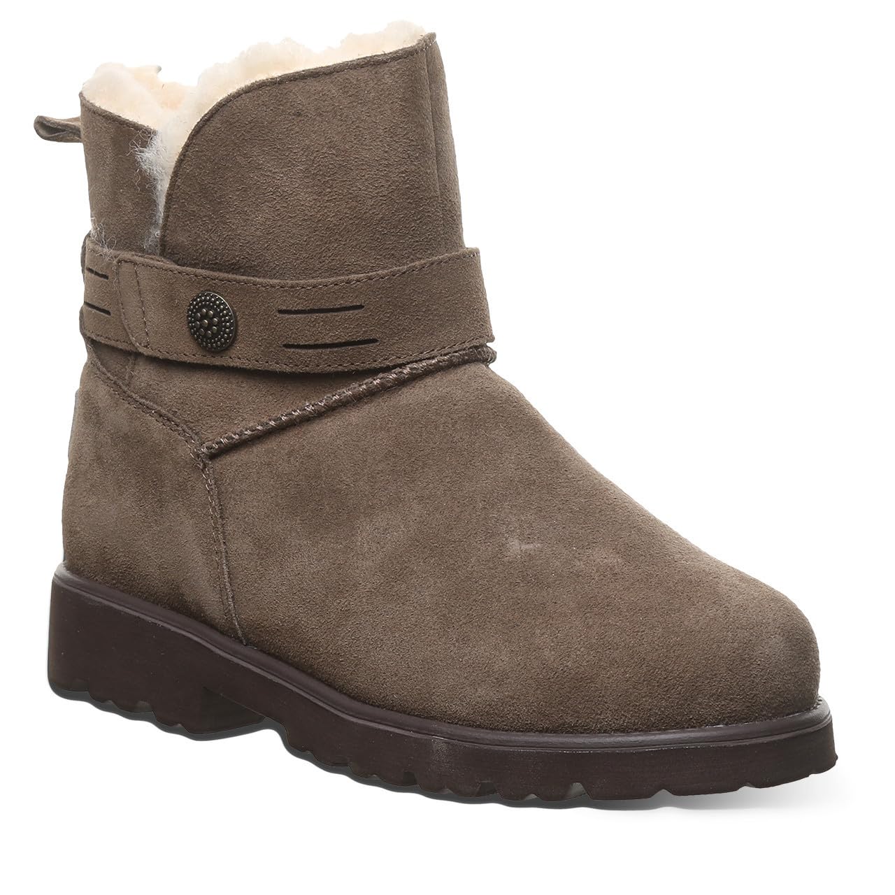 BEARPAW Women's Wellston Suede Slip-On Winter Boots - Comfortable Warm Snow Boots for Women in Multiple Colors | Perfect for Cold Weather, Snow Days & Casual Outings