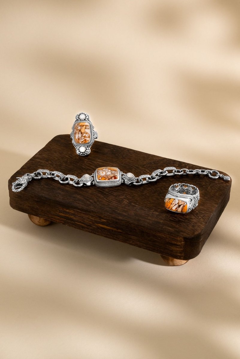 Remember Hope Bracelet™ - Natural Brecciated Mookaite & White Mother of Pearl Beads - Inspirational Jewelry for Women - Perfect for Gifts, Meditation & Daily Motivation