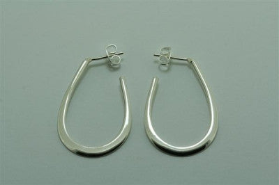 Long Horseshoe Hoop Stud Earrings for Women - Dainty Gold & Silver Minimalist Earrings for Everyday Wear, Gift Giving & Special Occasions