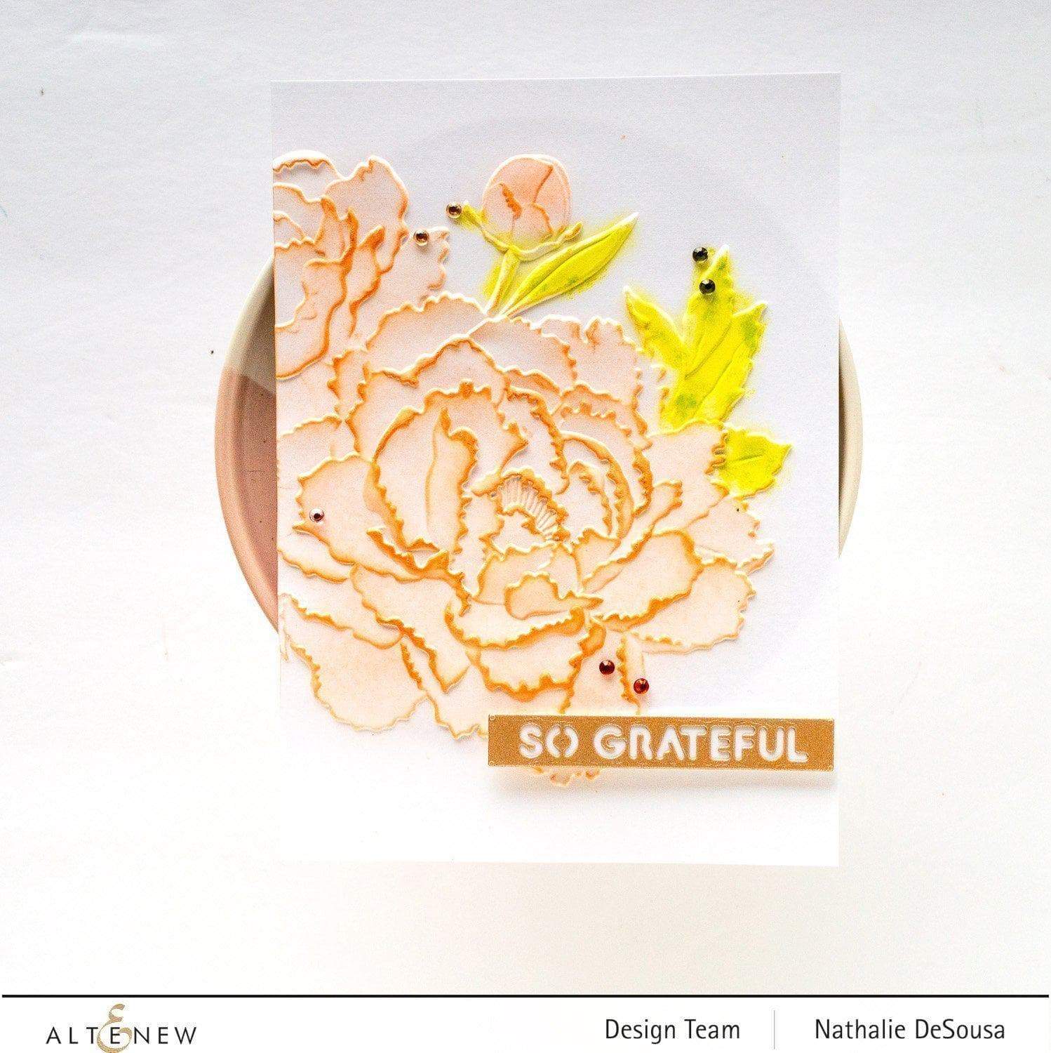 Frilly Peonies 3D Embossing Folder for Card Making - Floral DIY Scrapbooking & Paper Crafting Supplies for Greeting Cards, Invitations, and Wedding Decorations