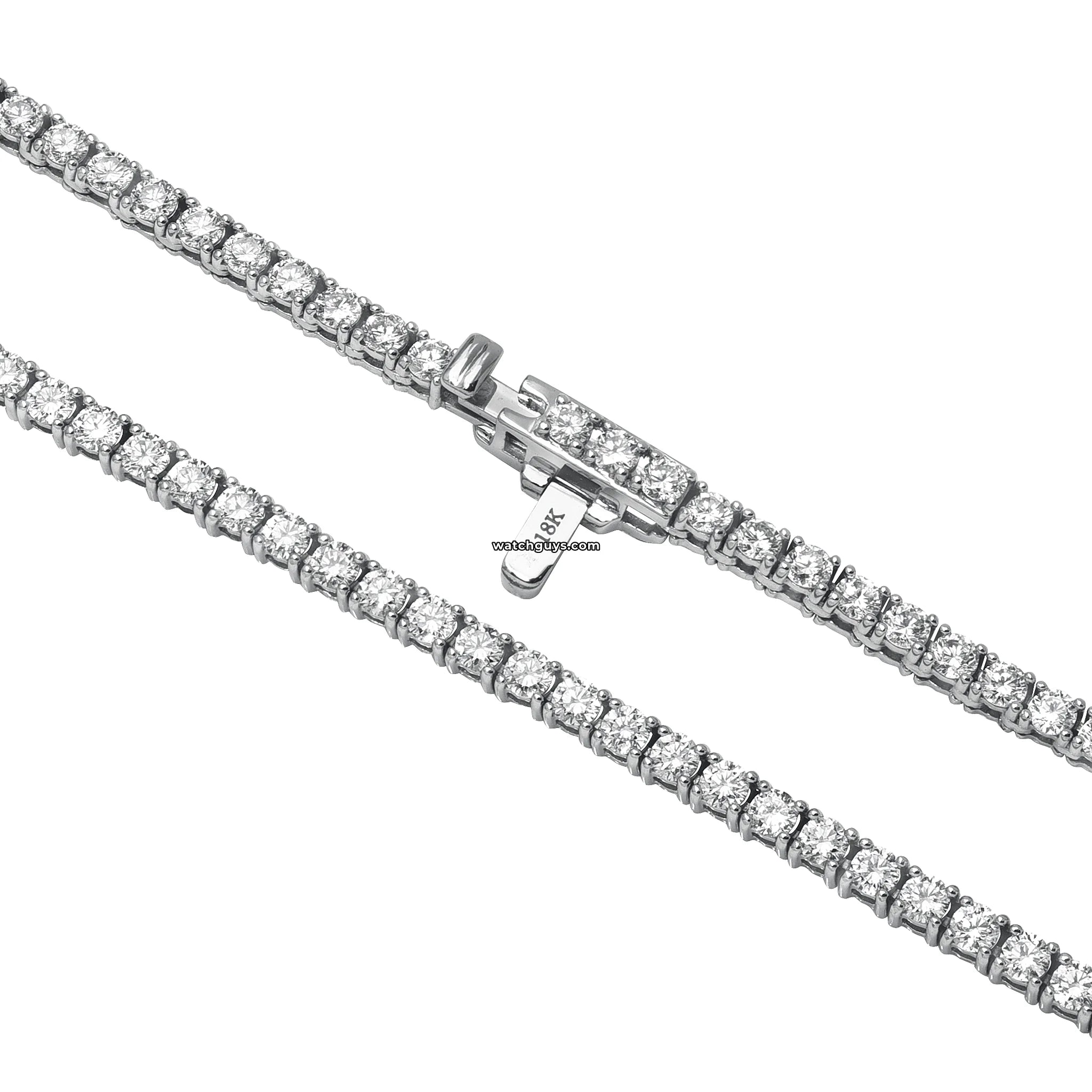 7.64 Carat Diamond Tennis Necklace in 18K White Gold - Elegant Jewelry for Weddings, Anniversaries & Special Occasions