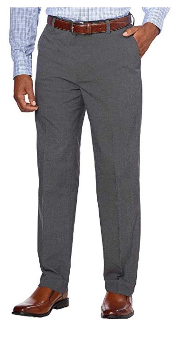 Kirkland Signature Men's Non-Iron Comfort Dress Pants - Wrinkle-Free Office & Business Casual Pants for Work, Travel & Everyday Wear
