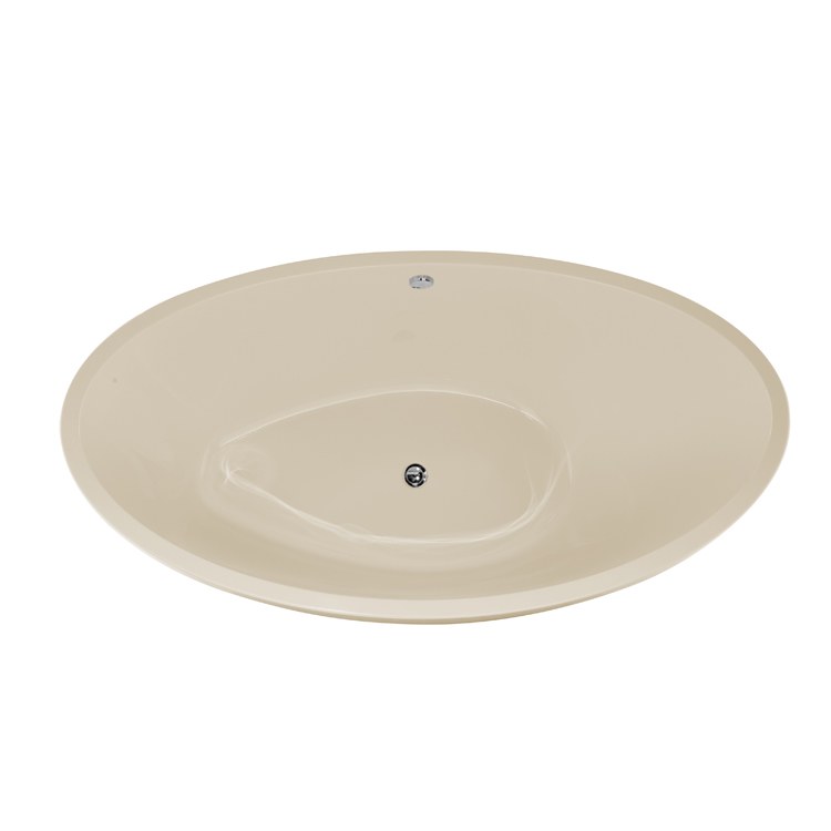Luxury Air Tub Designer Collection - Carli Drop-In Bone Oval 6-Jet Acrylic Bathtub 66