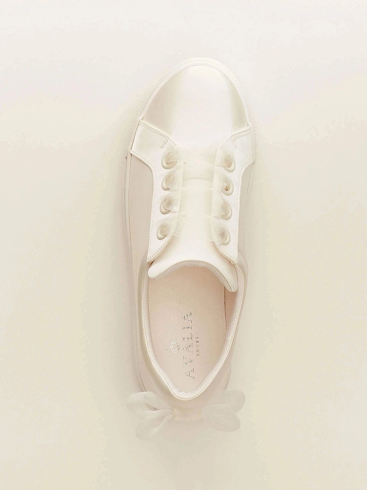 Ivory Satin Bridal Sneakers - Comfortable Wedding Pumps for Bride by EMILY | Perfect for Outdoor Weddings, Beach Ceremonies and Reception Dancing