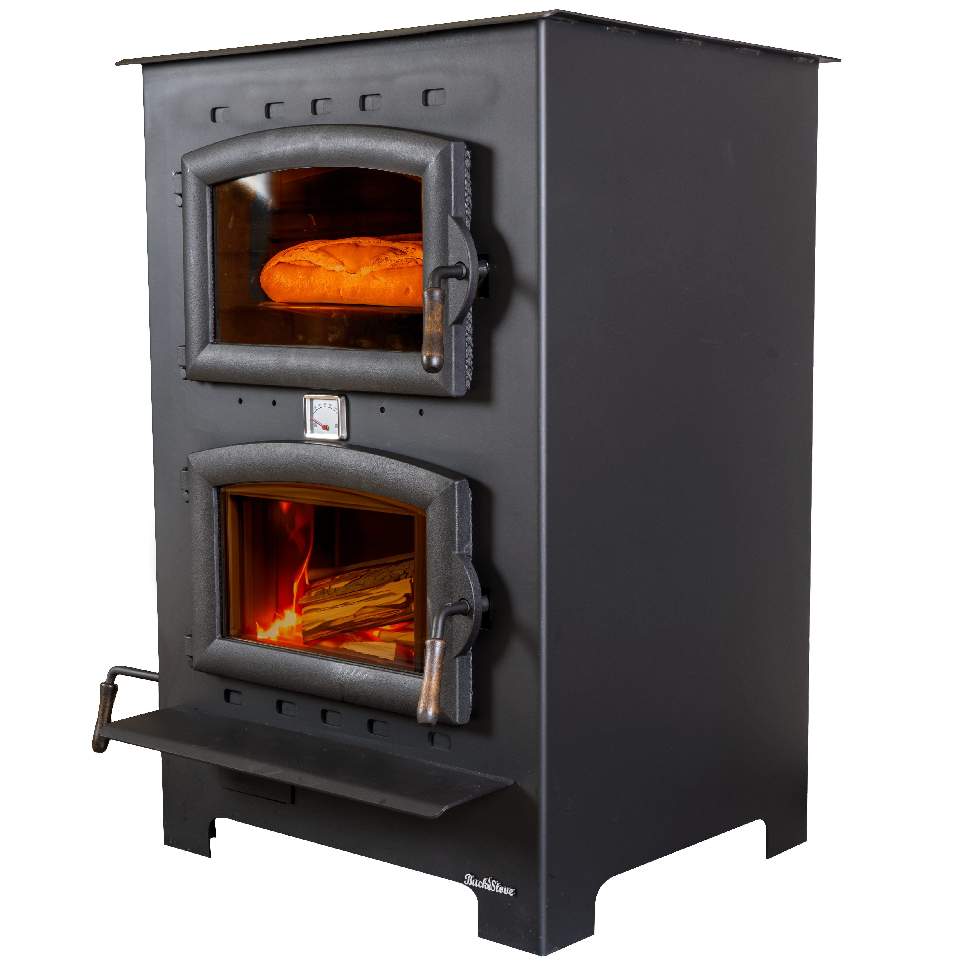 Buck Stove Homesteader 1800 sq ft Wood Burning Cook Stove - 28,901 BTU Black Cast Iron Stove for Cabin, Farmhouse & Off-Grid Cooking | Efficient Heating & Outdoor Cooking Solution