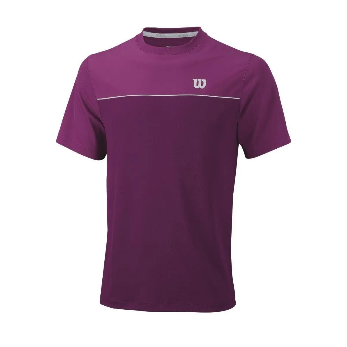 Wilson Men's Star Bonded Crew Shirt - Moisture-Wicking Performance Golf Polo for Men (Purple/Boysenberry) - Perfect for Golf, Tennis & Casual Wear