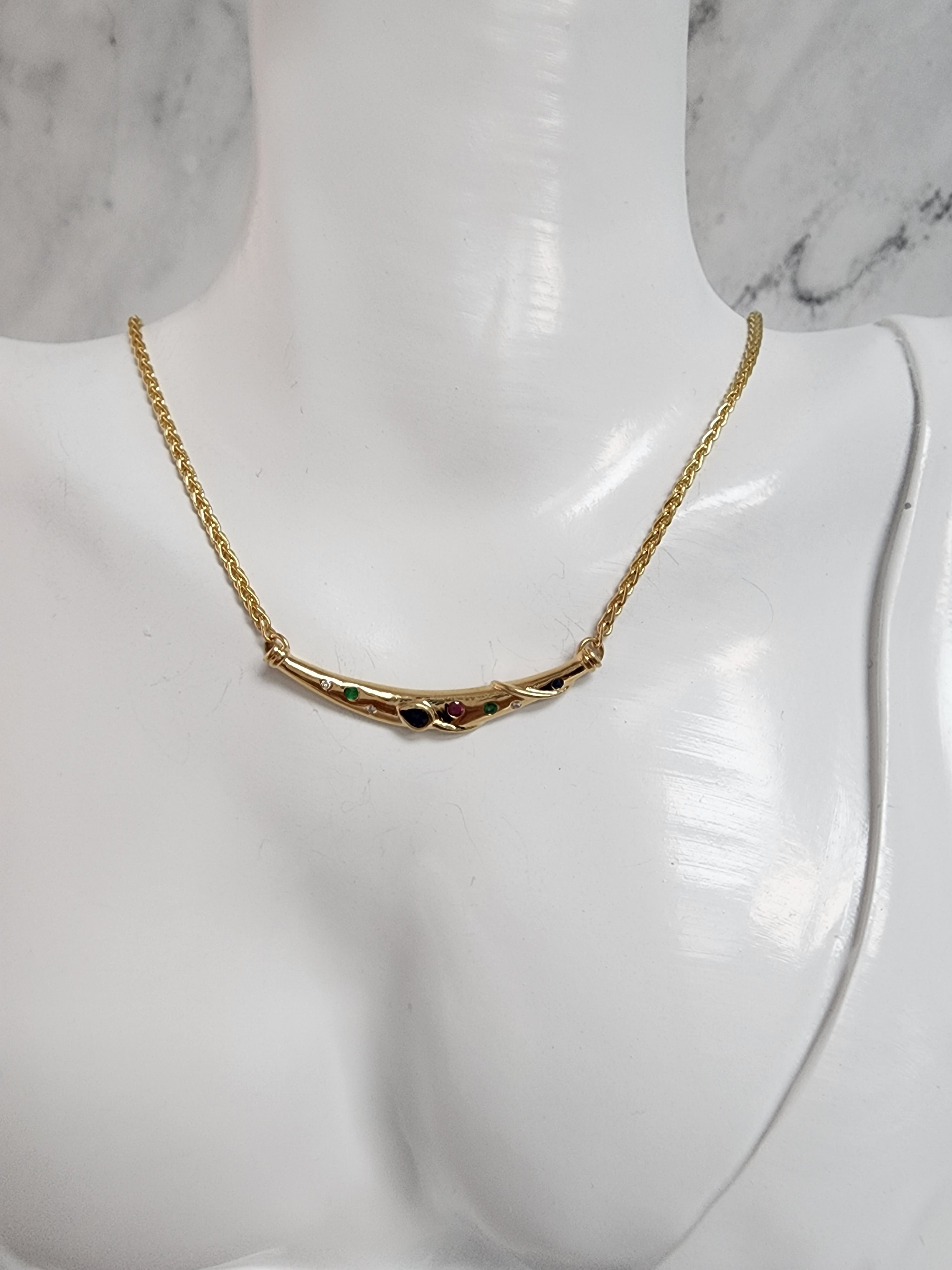 Assorted Gemstone Arc Necklace - Elegant Handmade Jewelry for Women | Perfect for Weddings, Parties & Everyday Wear