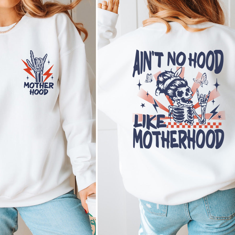 Motherhood Skull Graphic Hoodie - Soft & Comfortable Pullover Sweatshirt for Women - Perfect for Casual Wear, Gifts & Everyday Outfits