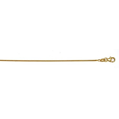 14K Square Franco Chain Necklace for Women - White Gold & Yellow Gold Options - 1mm to 3.7mm Width & 16