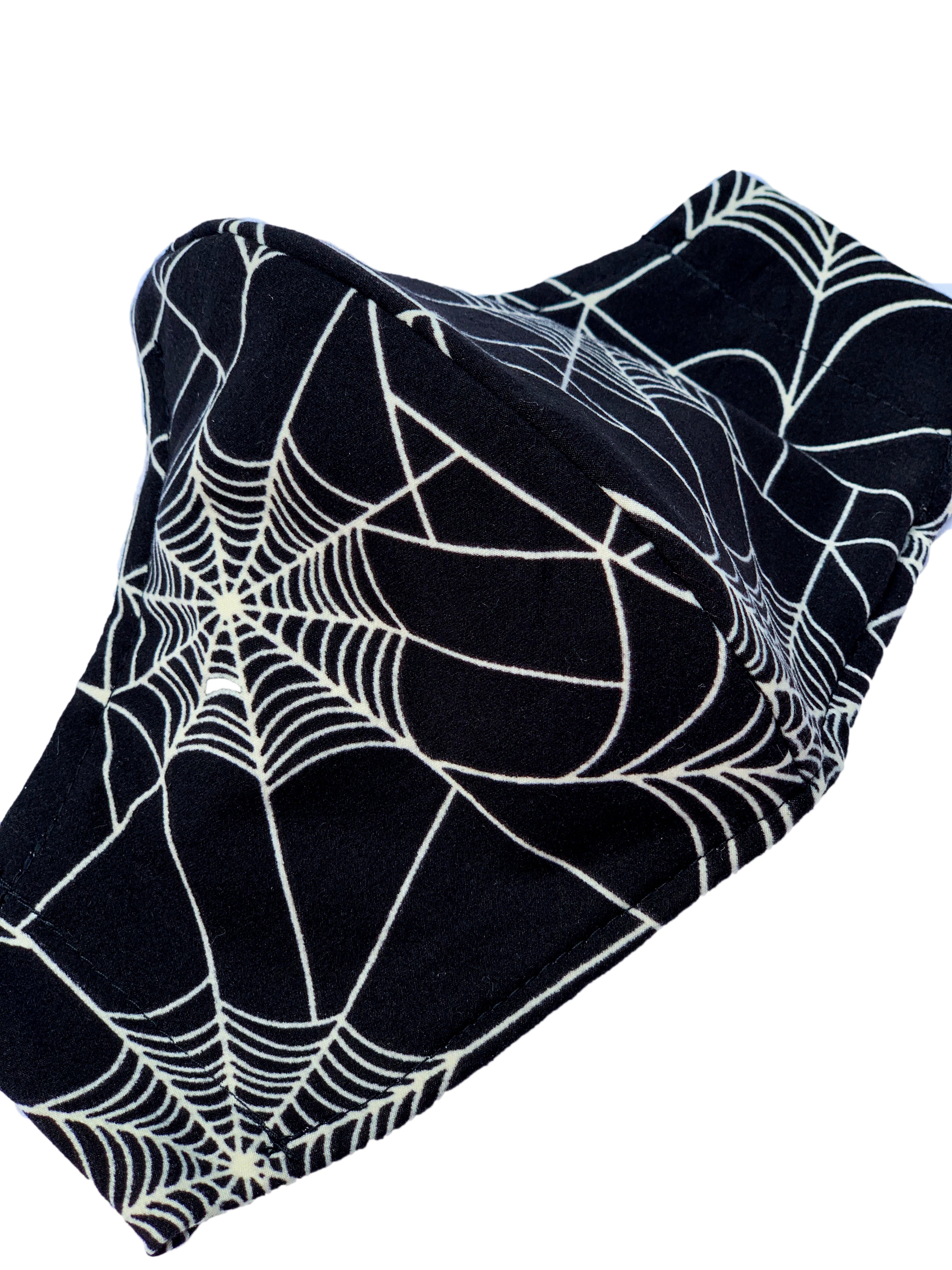 Wicked Webs Face Mask - Reusable & Breathable Halloween Spider Web Design for Cosplay, Costume Parties & Horror Events