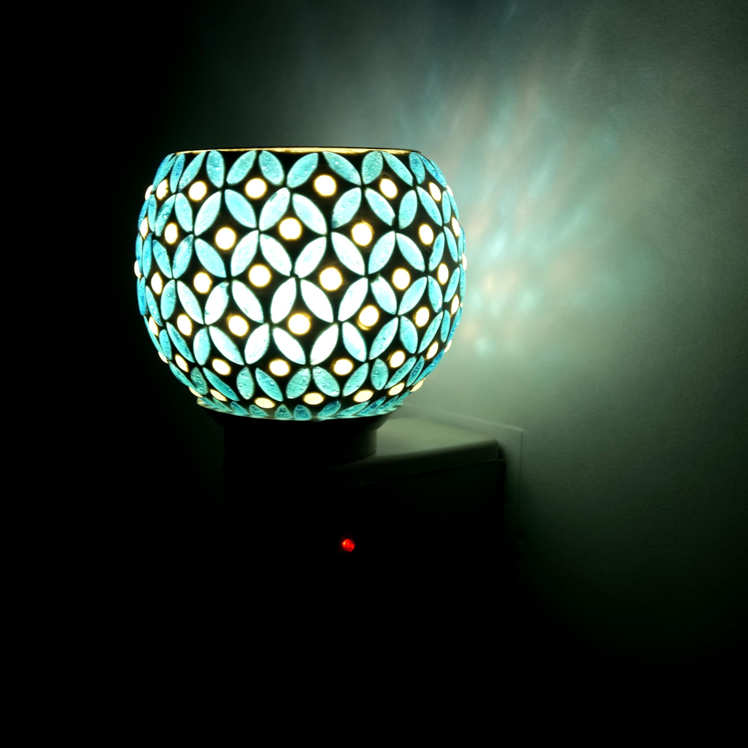 Premium Ceramic Aroma Diffuser & Night Light - Essential Oil Warmer with On/Off Switch, Camphor Burner for Home Fragrance - Perfect for Bedroom, Yoga Studio & Spa Relaxation