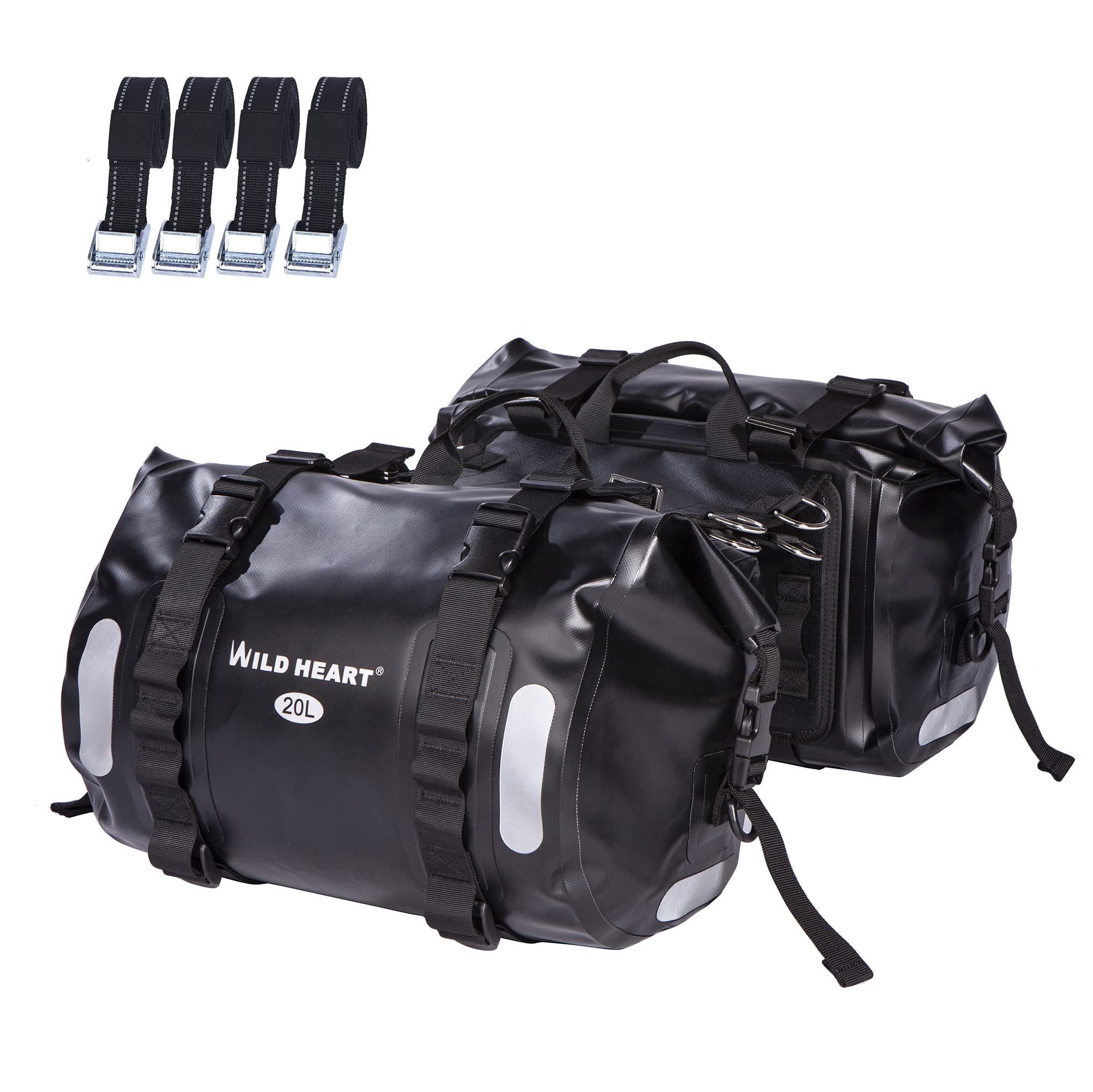 Waterproof Motorcycle Saddlebags 40L - Durable Tank & Side Bags for Adventure Riding, Commuting & Travel - WILD HEART Waterproof Storage for Bikes