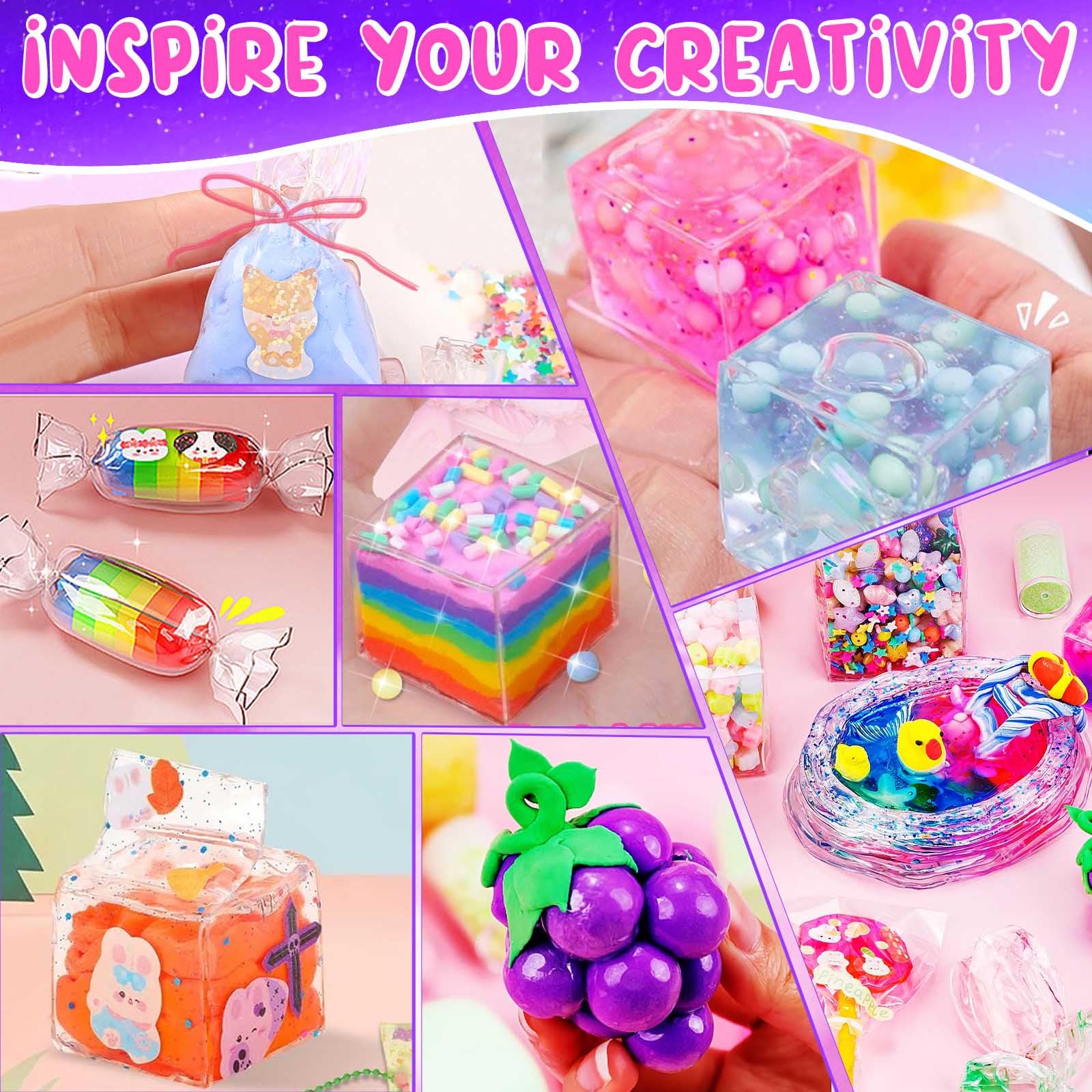 Jimcii Nano Tape Bubble Kit for Kids - DIY Squishy Maker with Cute Storage Bag | Fun Sensory Toy for Stress Relief & Creative Play | Perfect for Birthday Gifts, Classroom Activities & Party Favors