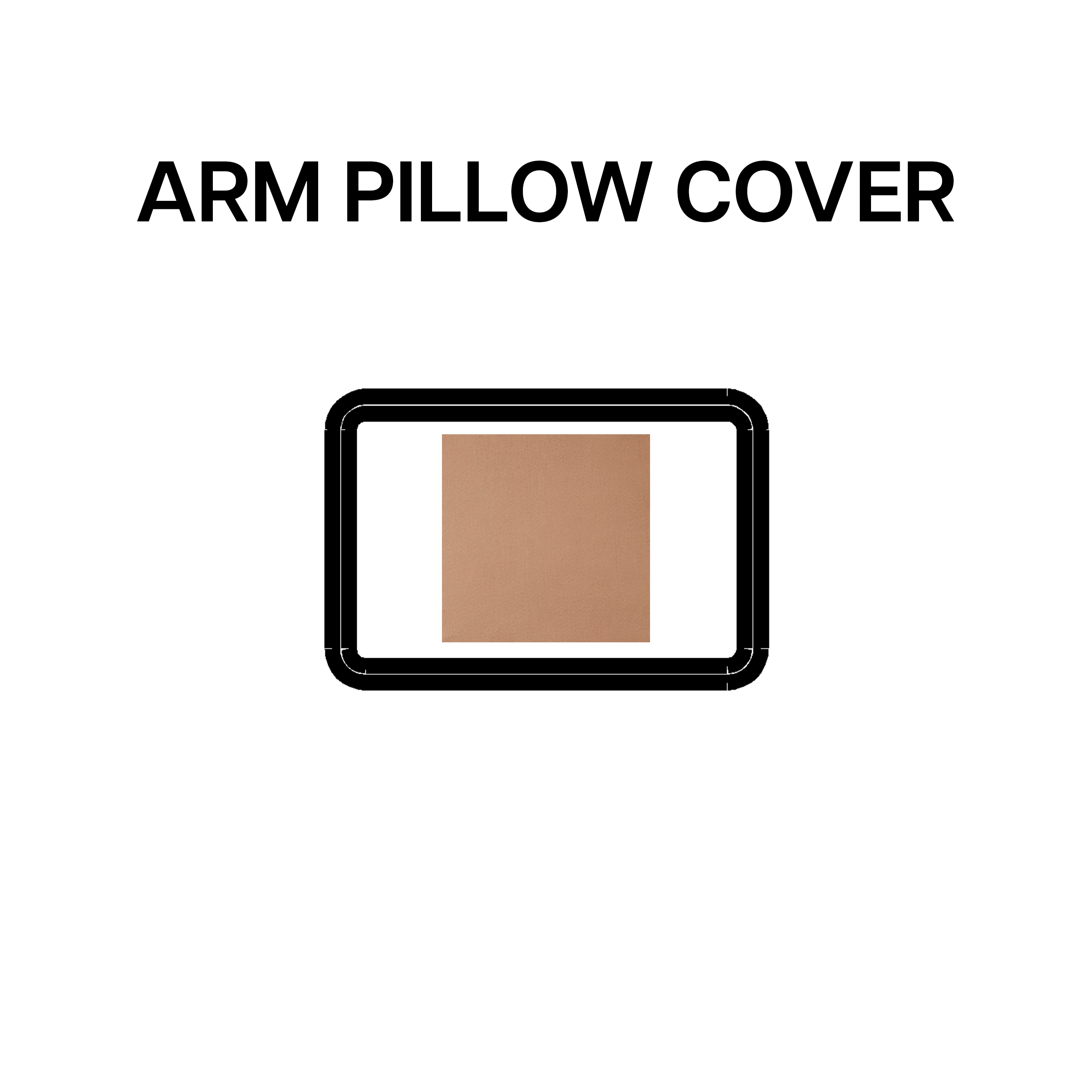 Premium Arm Pillow Cover - Soft Coffee Brown (BP 639) - Perfect for Sofa, Bed & Office Use - 60x60cm Cozy Home Decor