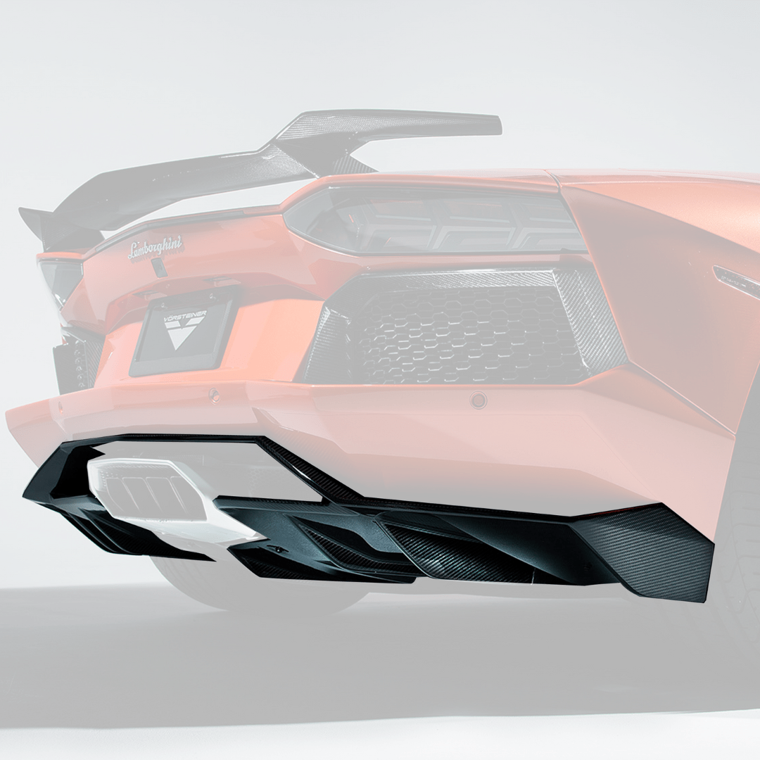 Lamborghini Aventador Zaragoza Edition Carbon Fiber Rear Diffuser - High-Performance Aerodynamic Upgrade for Track & Street Racing
