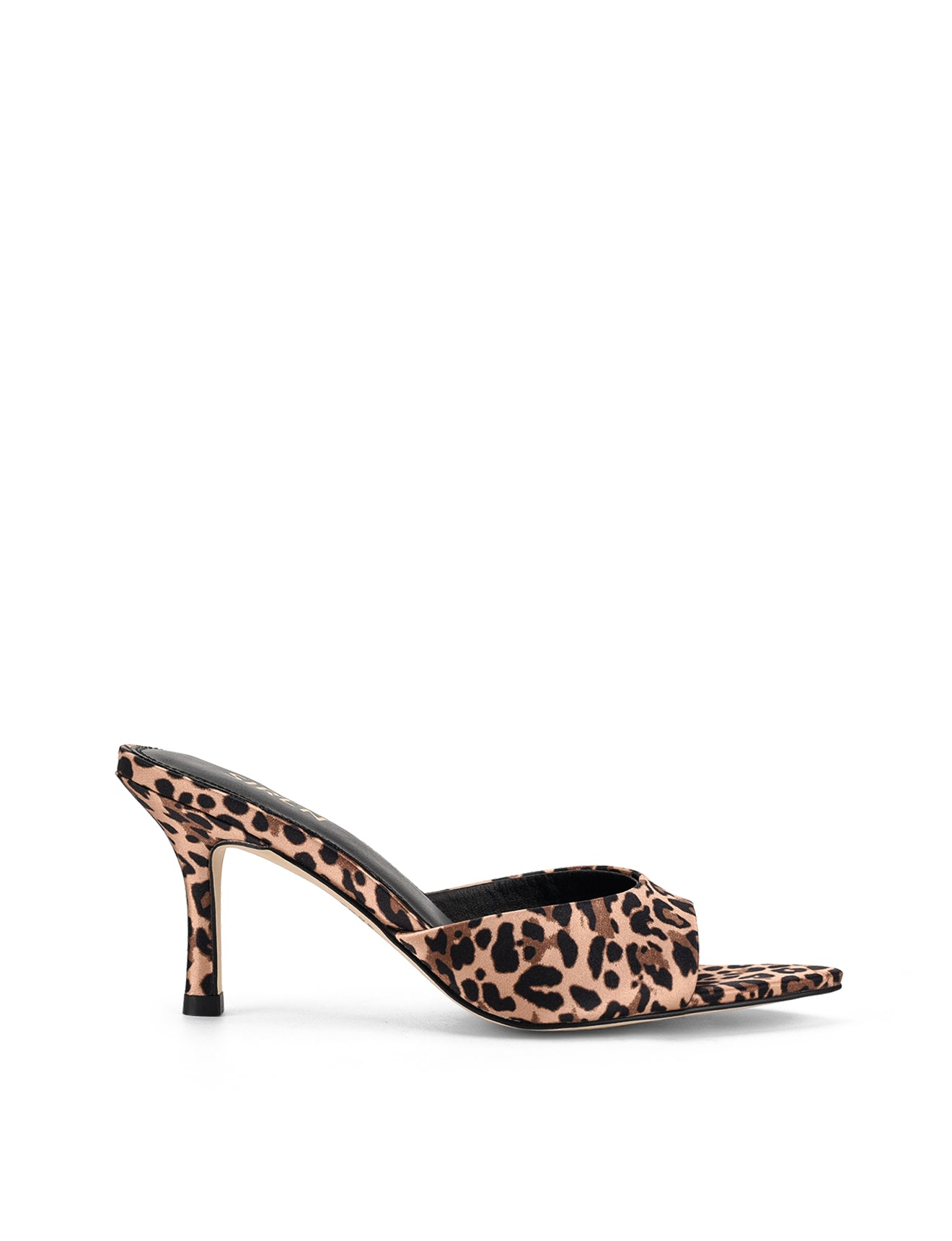 Margot Pointed Toe Mules - Leopard Print Satin Slides for Women | Comfortable House Shoes, Casual Outfits & Office Wear