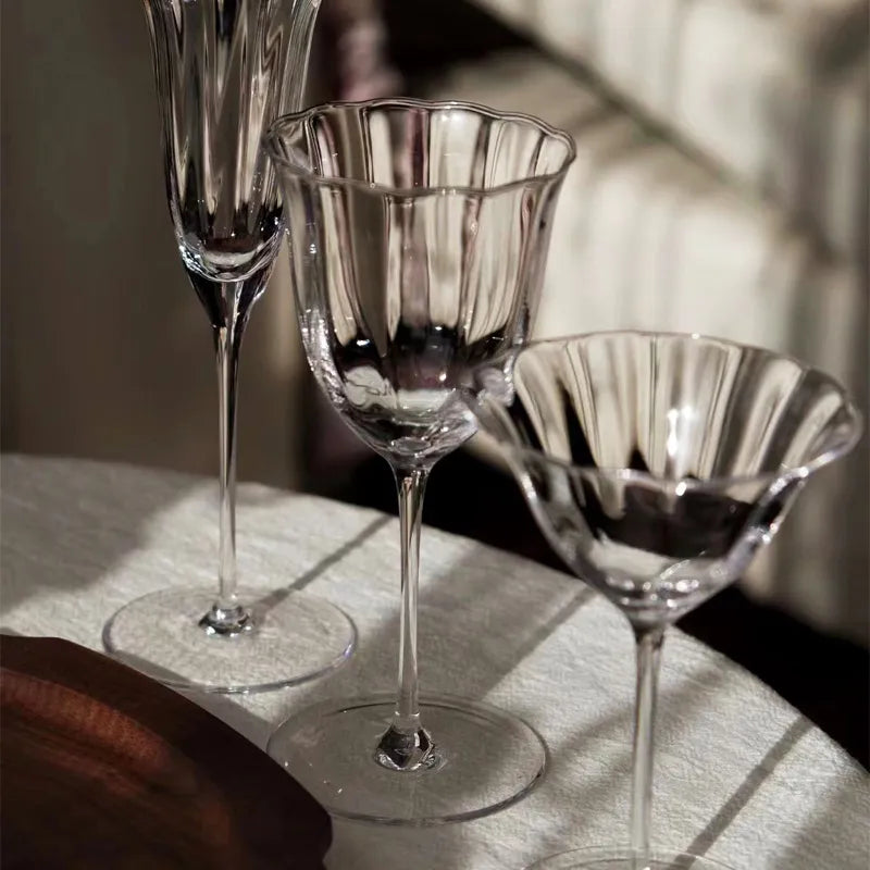 Premium Clear Grove Wine Glass Set - Elegant Stemware for Red, White & Sparkling Wine - Perfect for Dinner Parties, Weddings & Home Entertaining