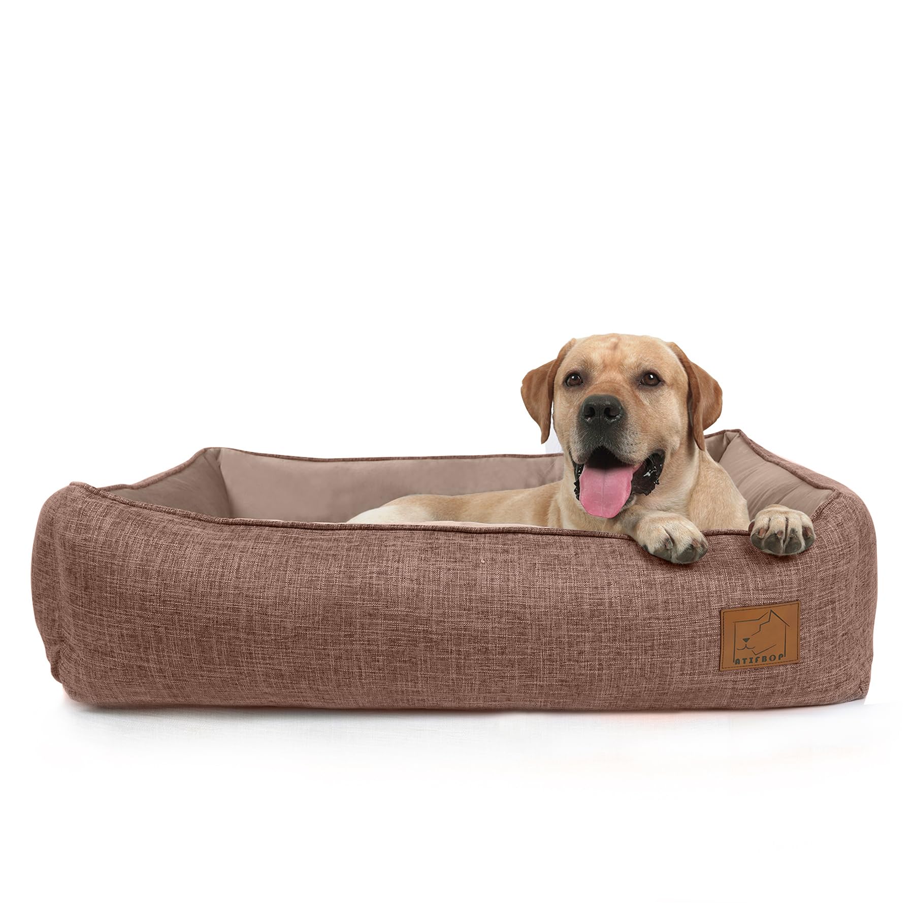**Orthopedic Memory Foam Dog Bed for Large Dogs - Waterproof & Washable Cover with Cooling Gel - Pain Relief Pet Sofa (40x31x11 Inch, Brown) - Perfect for Arthritis Support & Comfortable Sleeping**