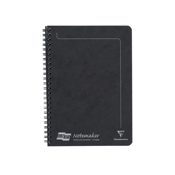 Clairefontaine Europa Wirebound Notebook A5 (5.8 x 8.3 inches) - 90gsm Premium Paper for Smooth Writing, School, Office & Journaling