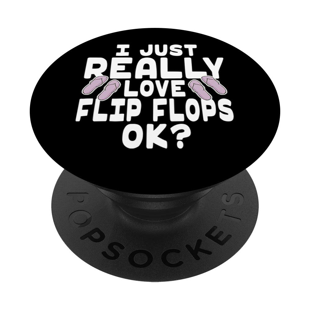 Swappable PopGrip for Phones & Tablets - Popsockets Phone Stand & Grip with Flip Flop Design | Perfect for Summer Beach Trips, Pool Parties & Casual Outings