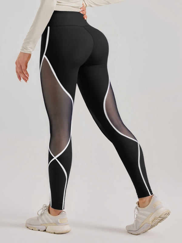 ZASUWA Women's Sexy Mesh High-Waisted Leggings for Workout, Yoga, and Night Out - Tummy Control & Butt Lifting Shapewear