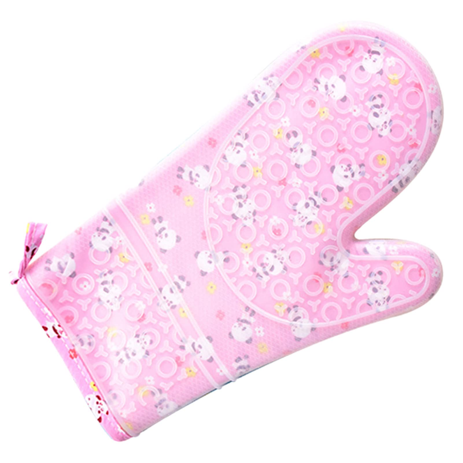 1Pc Heat Resistant Silicone Oven Gloves - Insulated BBQ Grill Mitts for Cooking, Baking & Kitchen Use - Non-Slip Restaurant & Household Oven Mitts for Grilling, Baking, Roasting & Food Handling