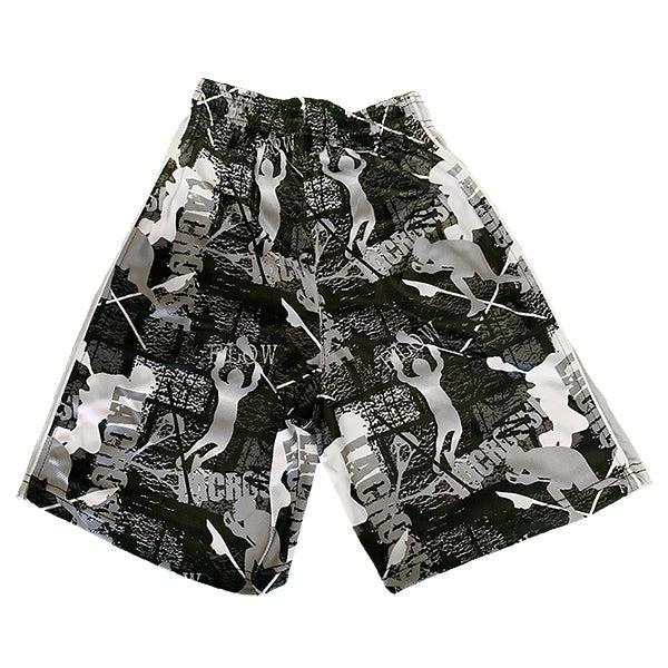 Men's Flow Lax Black & Silver Attack Shorts - Lightweight Lacrosse Training Shorts for Men - Perfect for Lacrosse Practice, Gym Workouts & Casual Wear