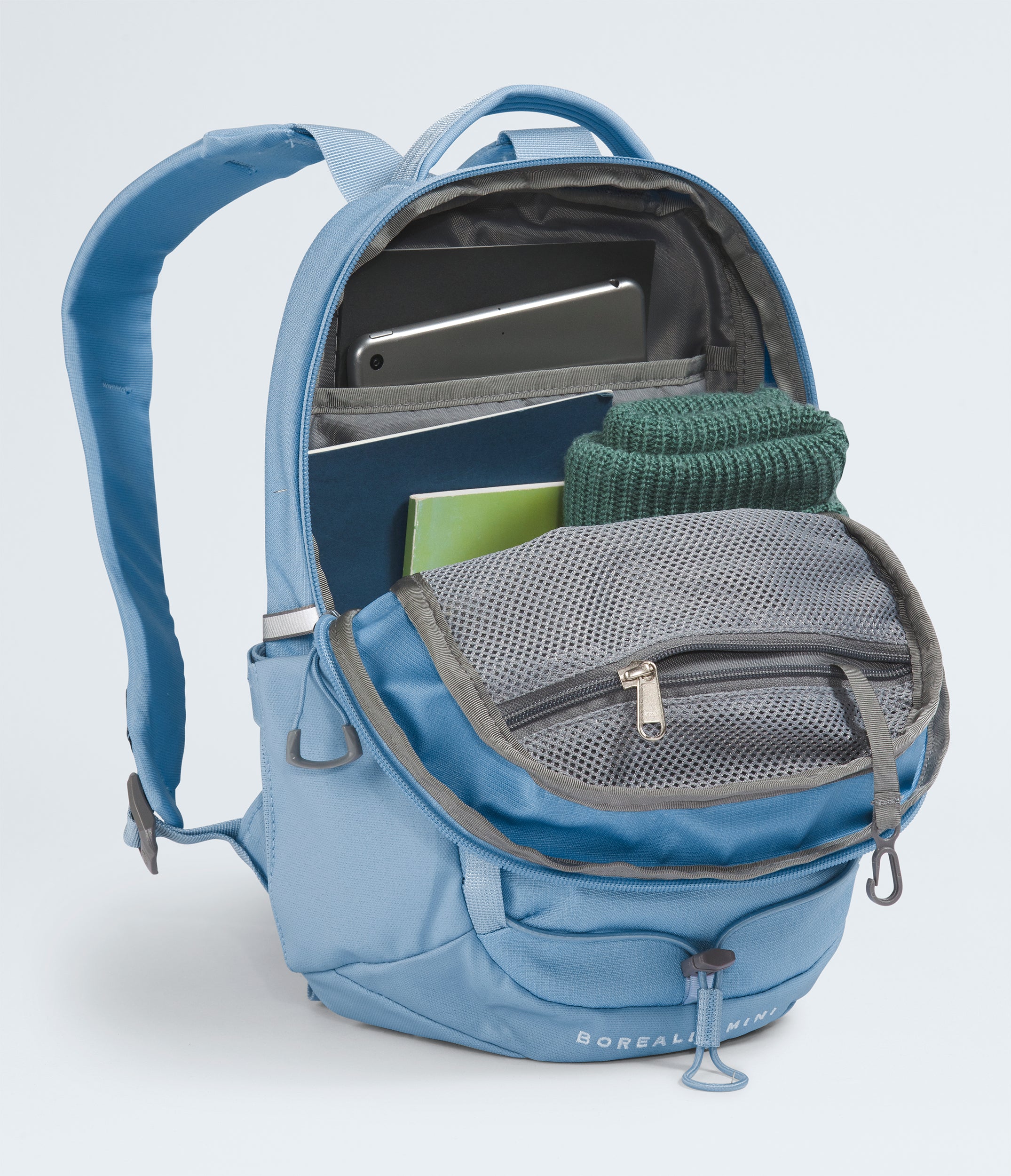 The North Face Borealis Mini Backpack - Lightweight Travel Daypack for Hiking & School - Steel Blue/Dark Heather - Perfect for Outdoor Adventures & Daily Commute