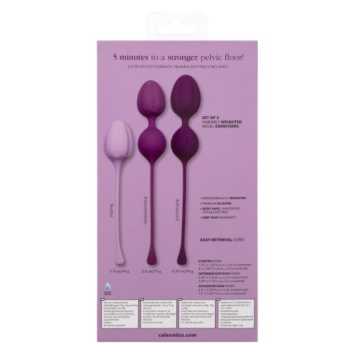 Premium Kegel Exercise Set for Women & Men - 3-Piece Pelvic Floor Trainer Kit for Bladder Control & Postpartum Recovery - Perfect for Home Workouts & Post-Pregnancy Fitness